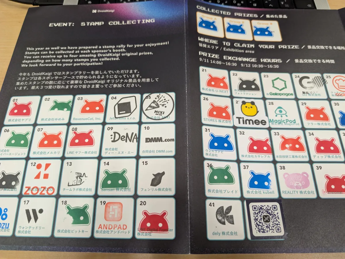 スタンプラリーをコンプリートしました