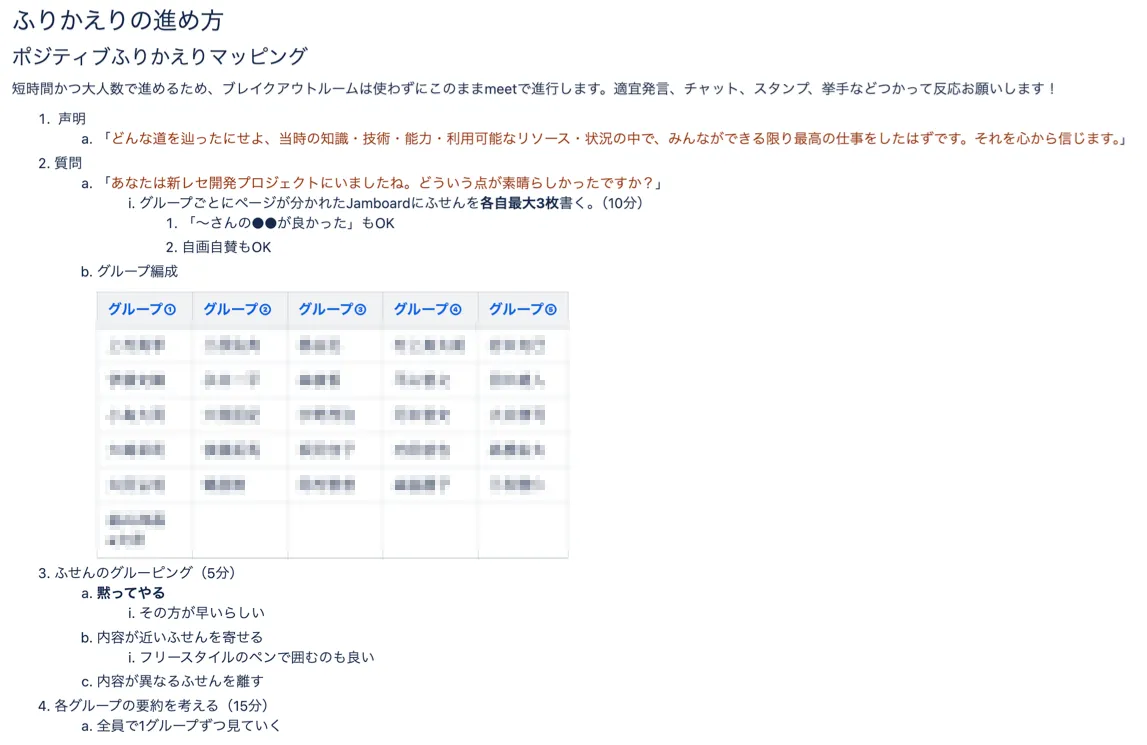 ポジティブふりかえりマッピングの進め方